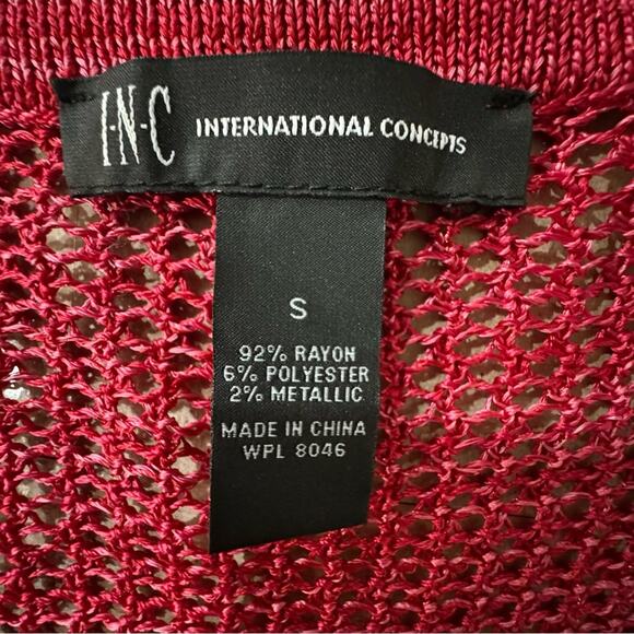 INC International Concepts Women's Small Diamond Lace Up Tie Long sleeve - Picture 14 of 14